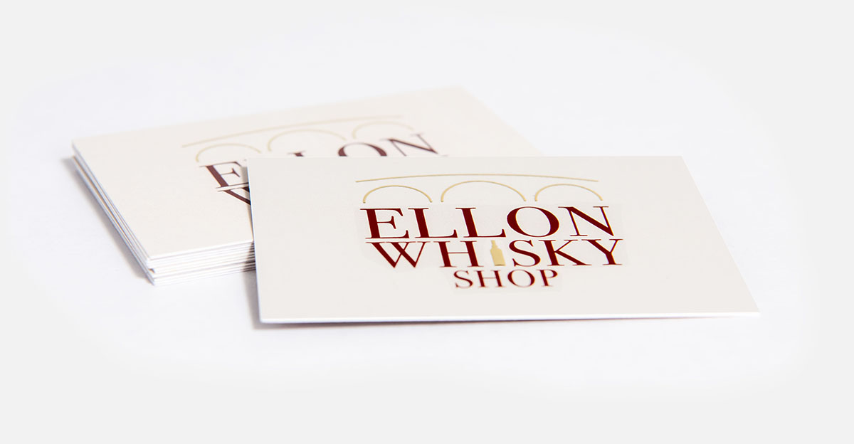 Ellon Whisky Shop business cards