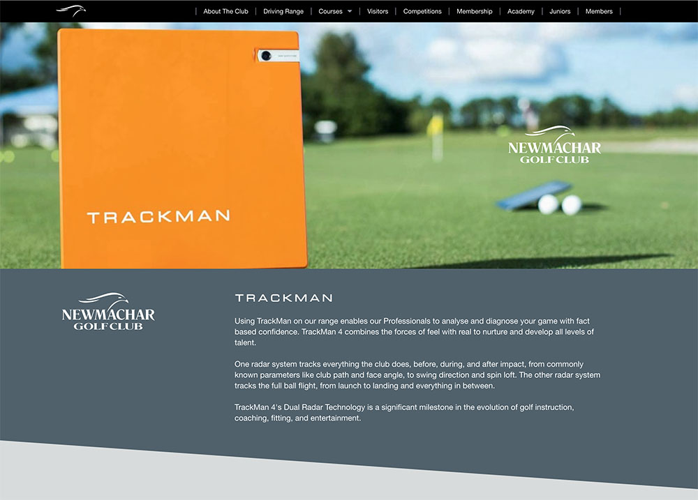 Trackman at Newmachar Golf Club practice area